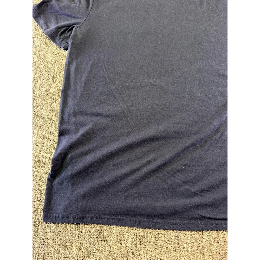 Lacoste Sleepwear Top Mens Large Navy Blue Cotton Blend Pocket Embroidered Logo